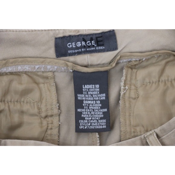 VINTAGE George Womens Wide Leg High Rise Cropped Pants Size 10 Khakis - Picture 5 of 11